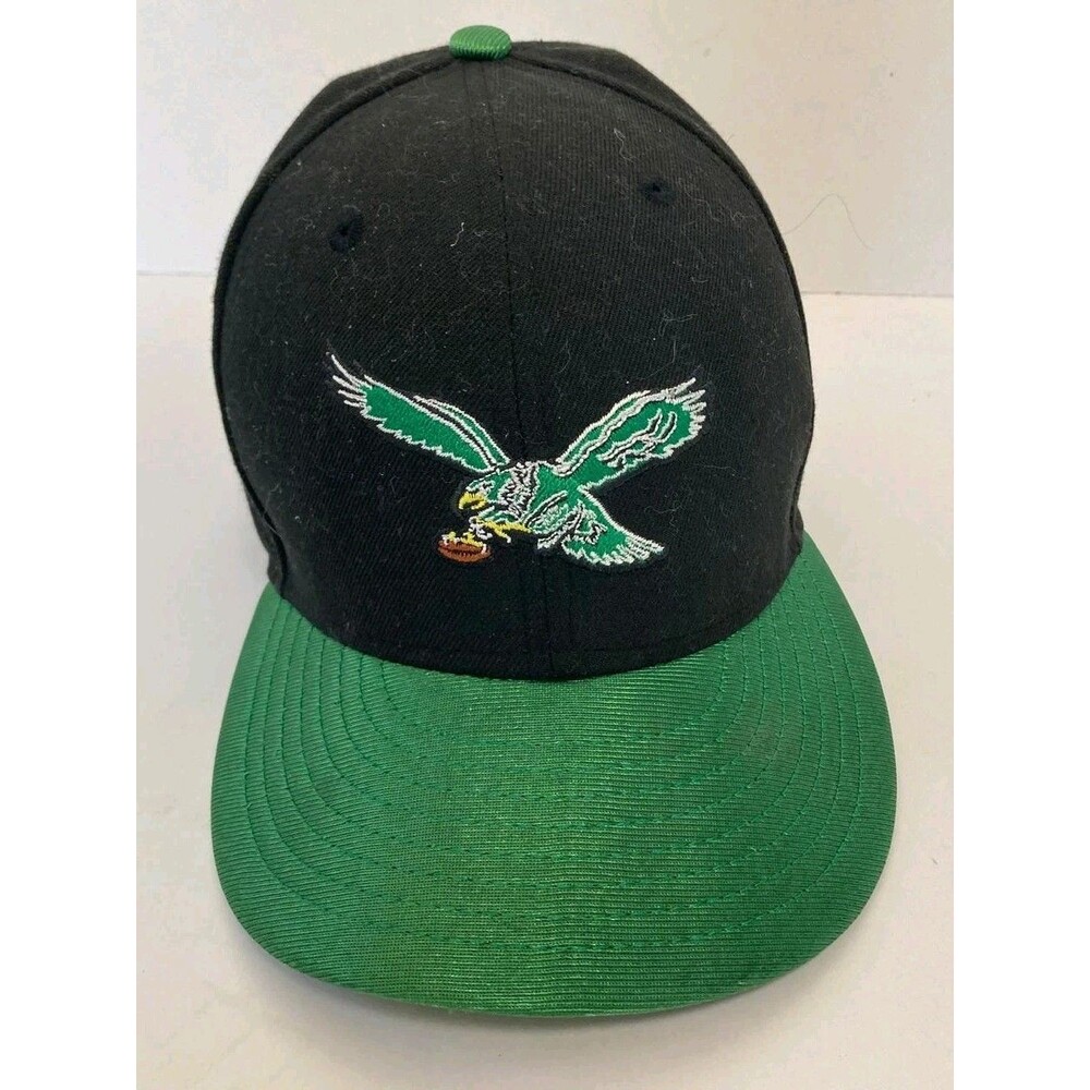 New Era Philadelphia Eagles Hat‎ 9Fifty Throwback Logo Black Green Retro Cap NFL
